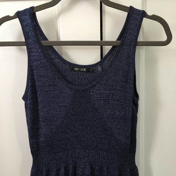 NIC + ZOE Silk Knit Peplum Tank Petite Small PS XS - Picture 2 of 6